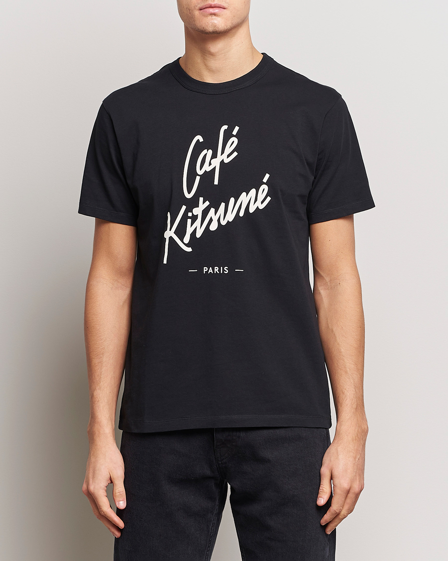 Herre | Maison Kitsuné | Café Kitsuné | Crew T-Shirt Black