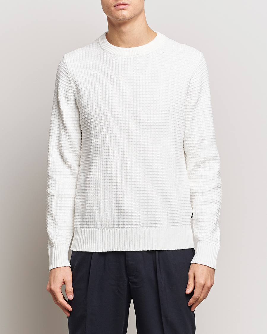 Herre | Strikkede trøjer | J.Lindeberg | Archer Structure Sweater Cloud White