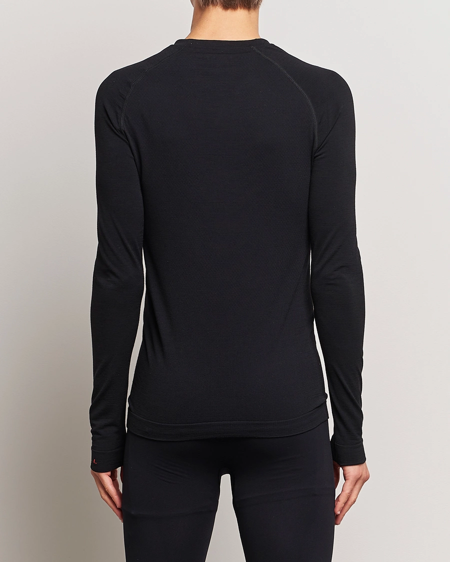 Herre | Sorte t-shirts | Falke Sport | Falke Long Sleeve Wool Tech Light Shirt Black