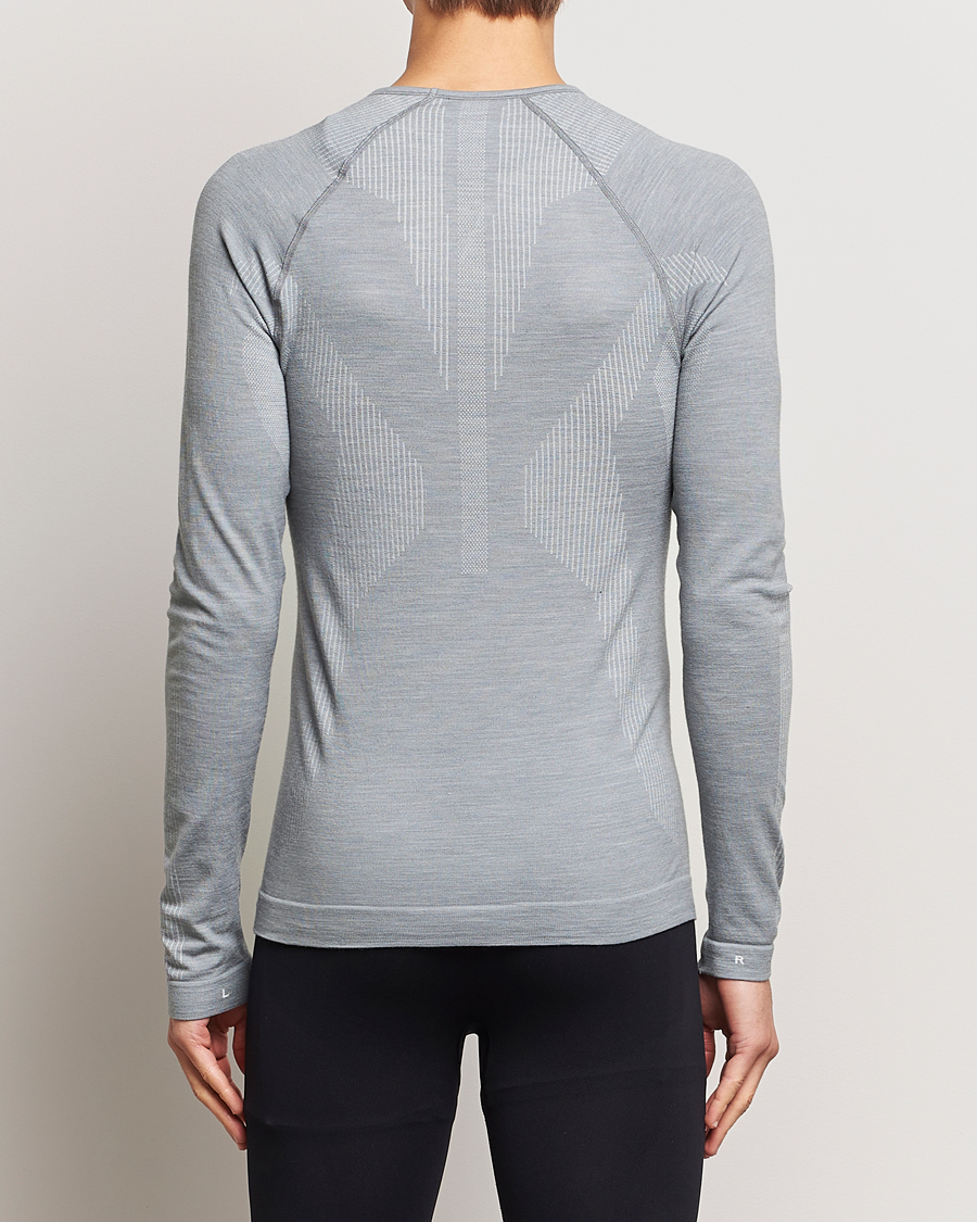 Herre | Active | Falke Sport | Falke Long Sleeve Wool Tech Shirt Grey Heather