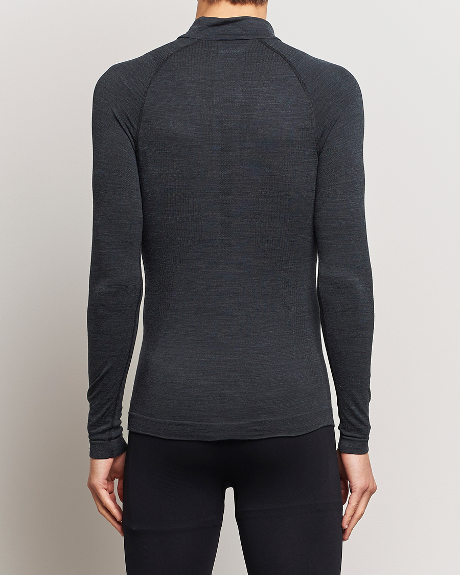 Herre | Tøj | Falke Sport | Falke Long Sleeve Wool Tech half Zip Shirt Black