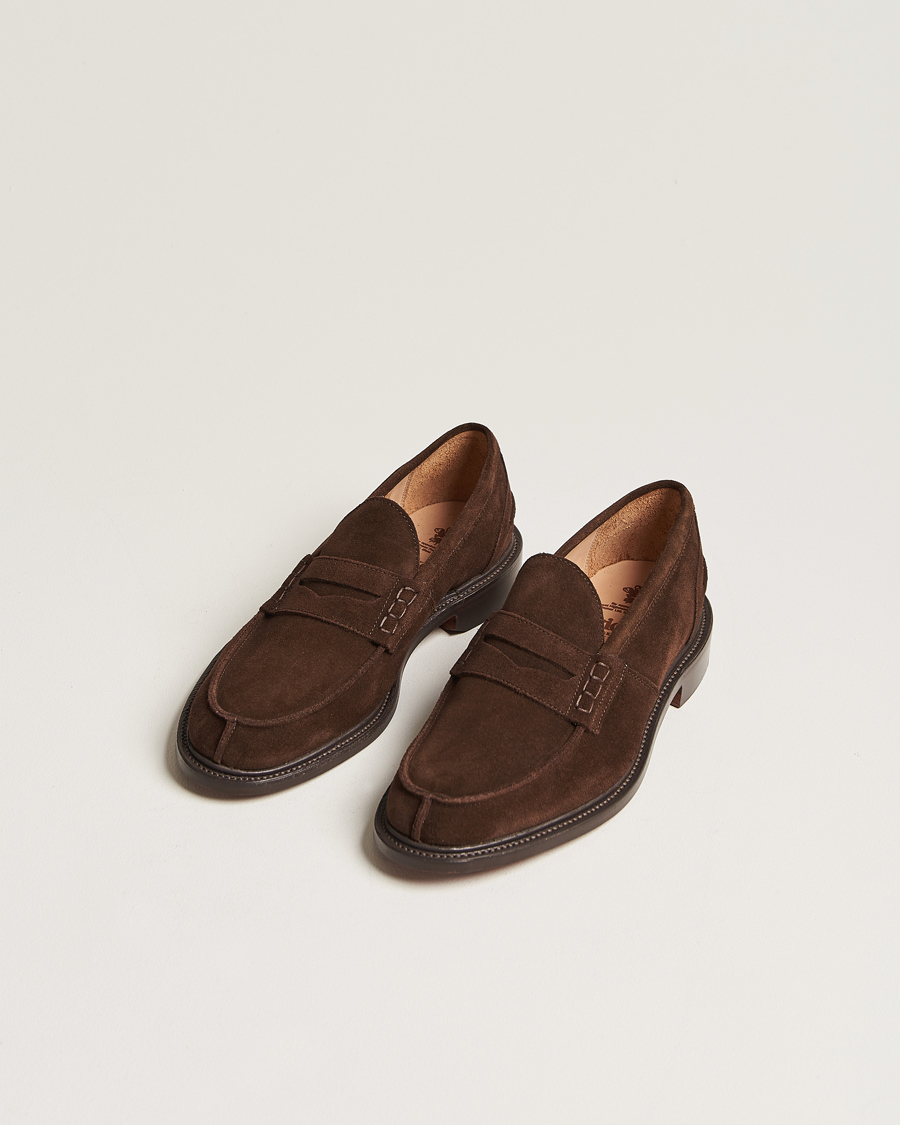 Herre |  | Tricker\'s | James Penny Loafers Chocolate Suede