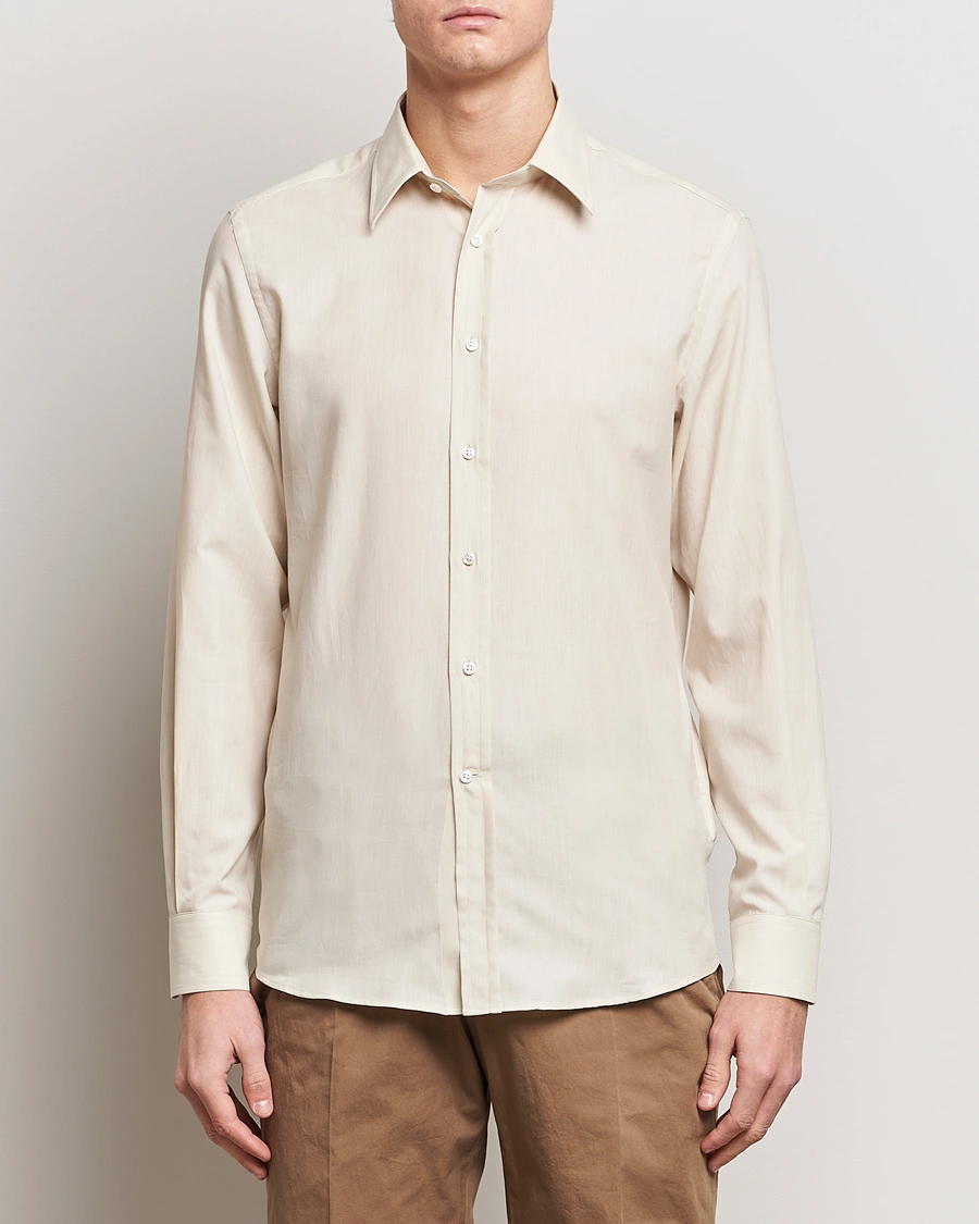 Herre | Tøj | Ralph Lauren Purple Label | Soft Cotton Shirt Cream