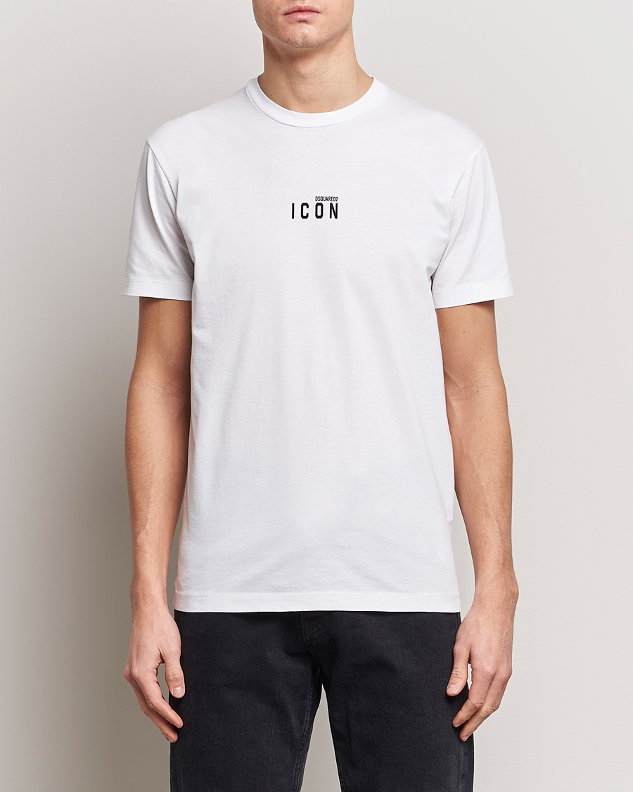 Herre | Tøj | Dsquared2 | Icon Small Logo Crew Neck T-Shirt White