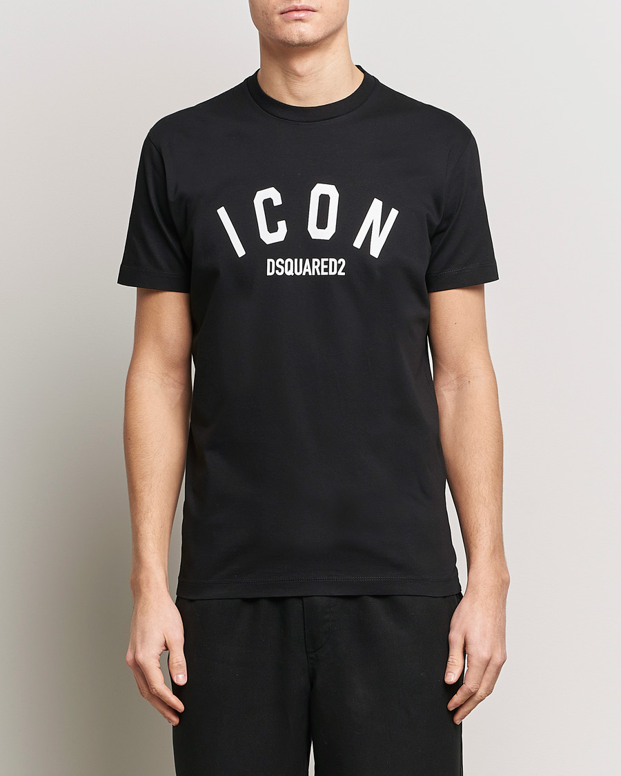 Herre | Tøj | Dsquared2 | Cool Fit Be Icon Crew Neck T-Shirt Black