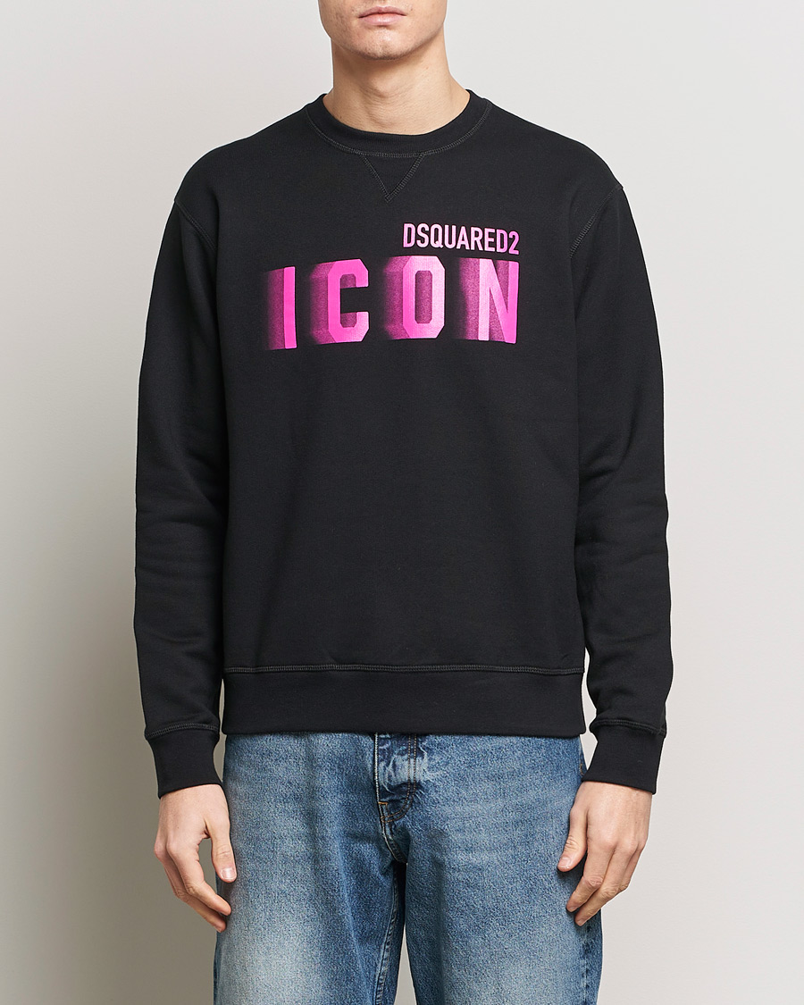 Herre | Tøj | Dsquared2 | Cool Fit Icon Blur Crew Neck Sweatshirt Black