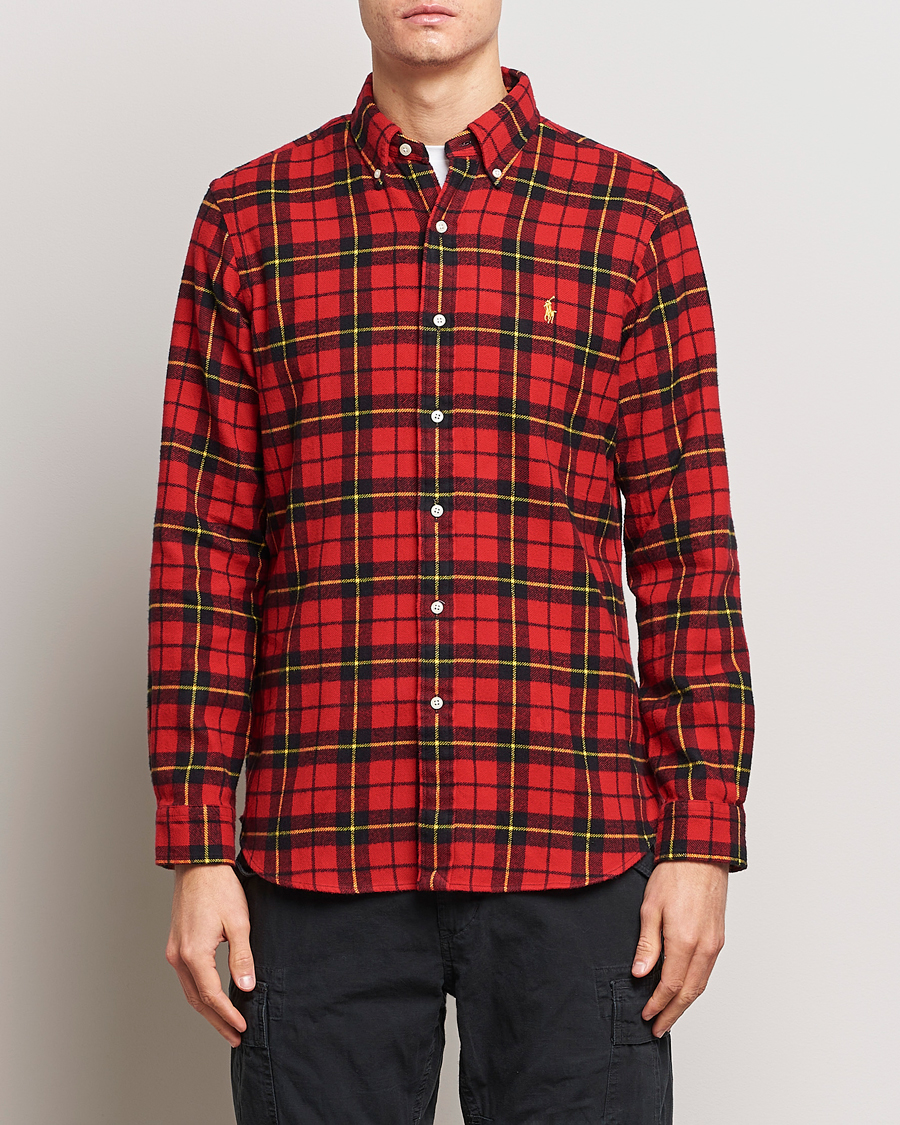 Herre | Flannelskjorter | Polo Ralph Lauren | Lunar New Year Flannel Checked Shirt Red/Black
