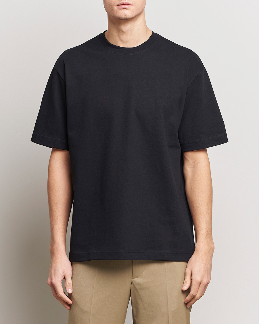 Herre | Sorte t-shirts | Filippa K | Heavy Cotton Crew Neck T-Shirt Black