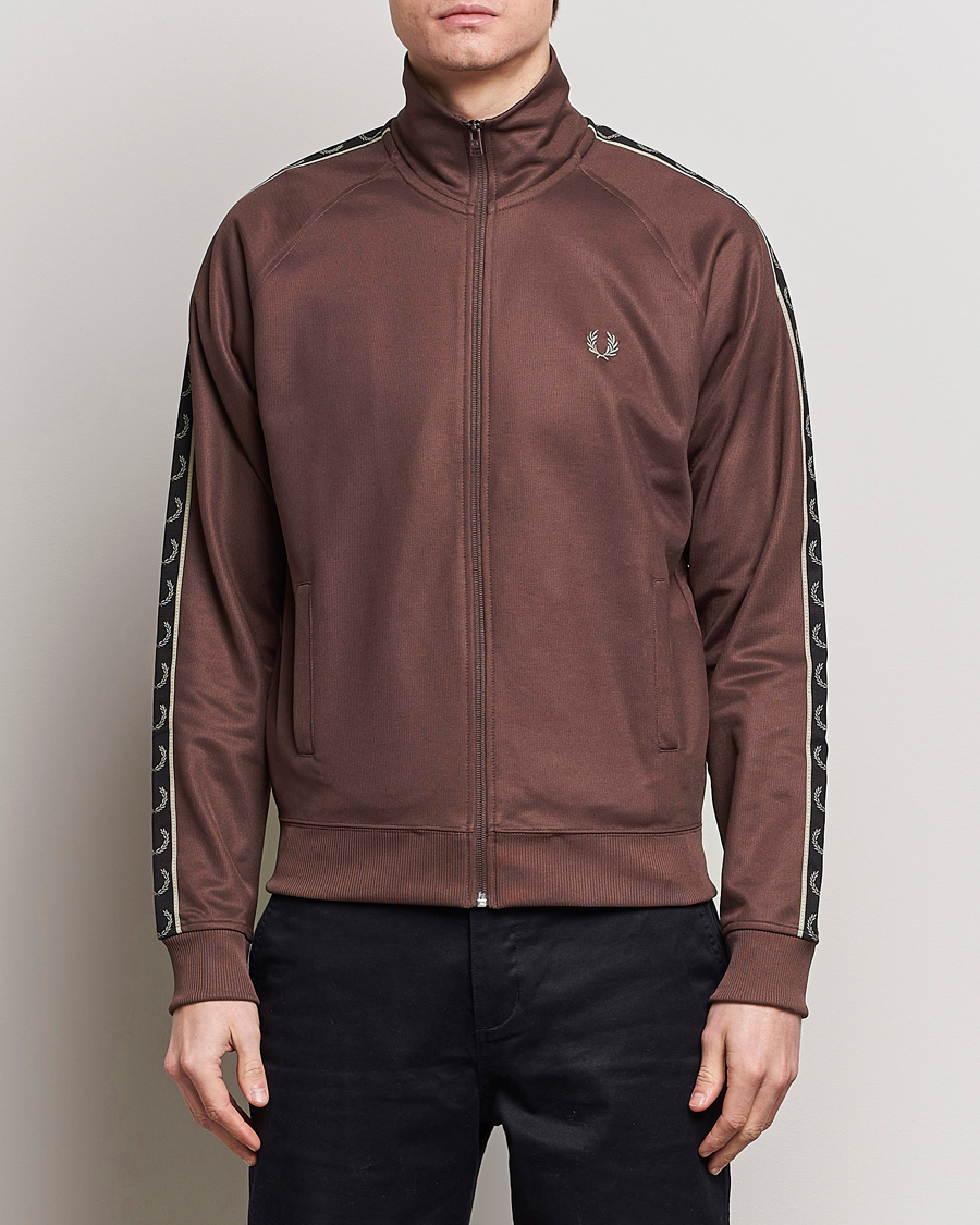 Herre | Full-zip | Fred Perry | Taped Track Jacket Brick Red