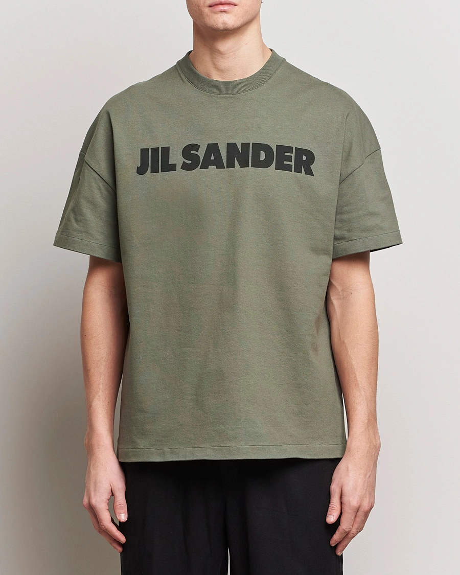 Herre |  | Jil Sander | Printed Logo T-Shirt Thyme Green