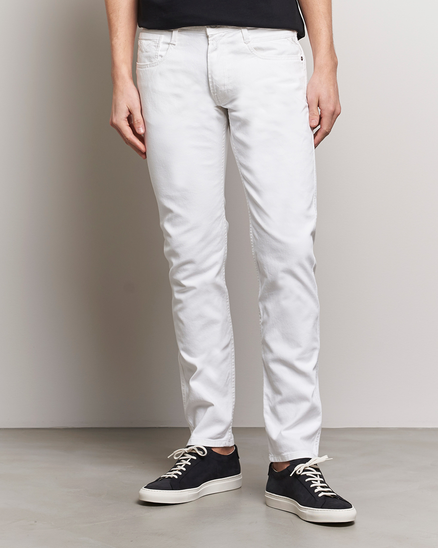 Herre | Hvide jeans | Replay | Anbass Powerstretch Jeans White