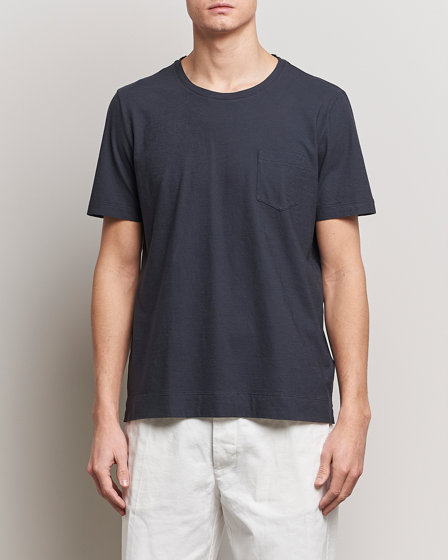 Herre | T-Shirts | Massimo Alba | Panarea Watercolor T-Shirt Black