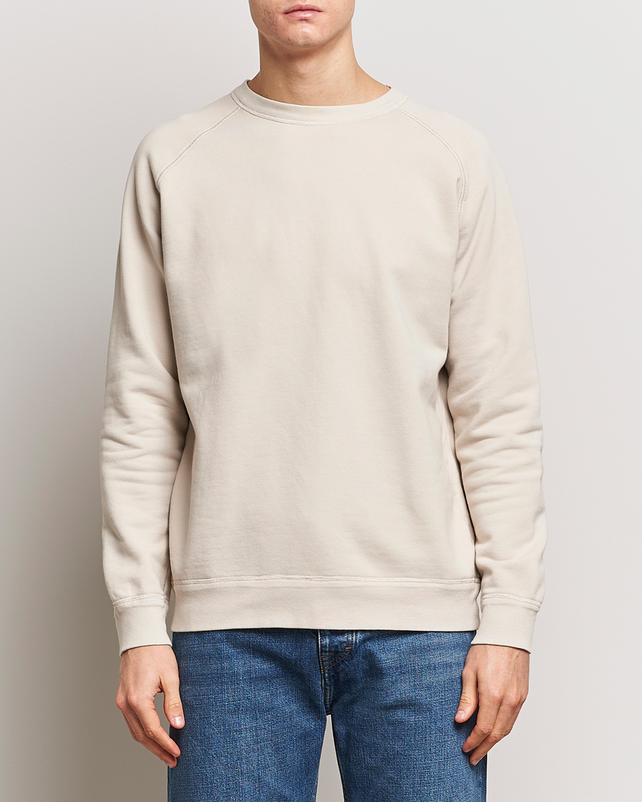 Herre | Massimo Alba | Massimo Alba | Freesport Fleece Cotton Sweatshirt Light Beige