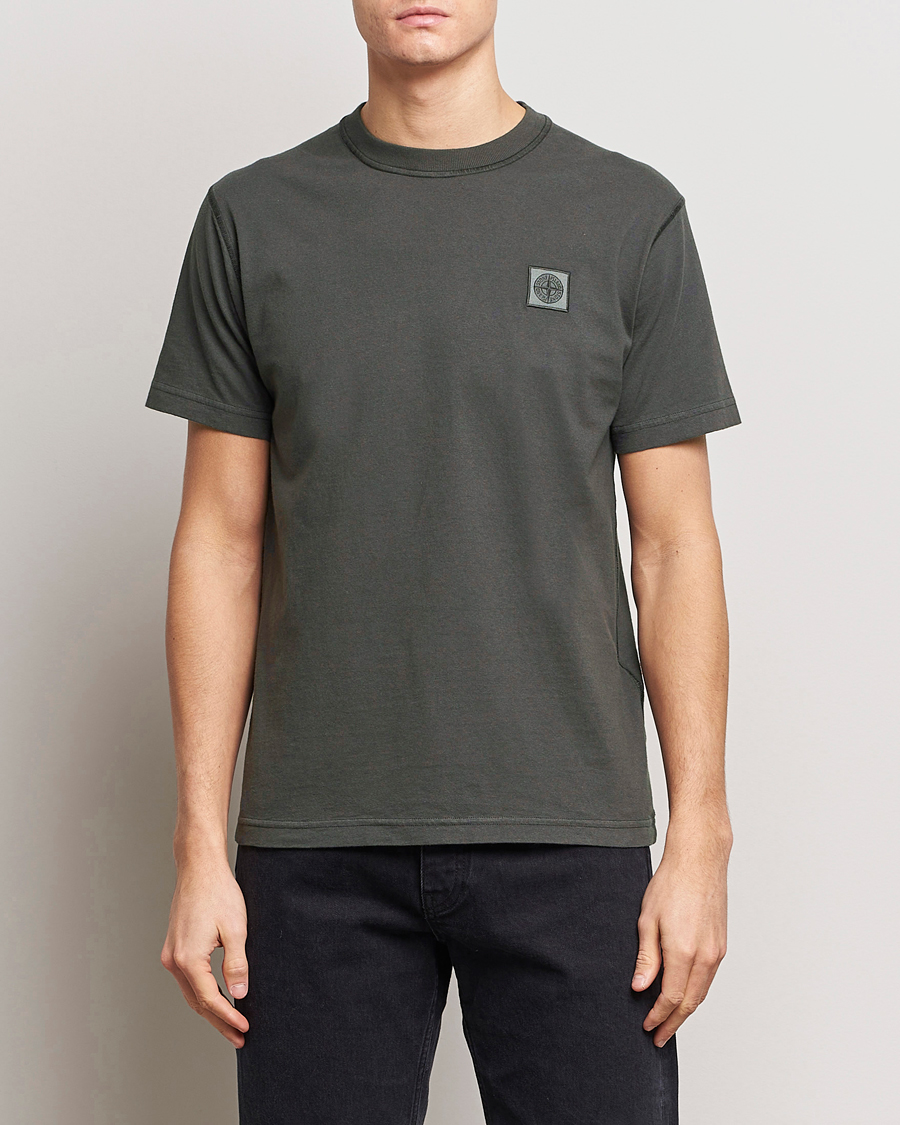 Herre | Tøj | Stone Island | Organic Cotton Fissato Effect T-Shirt Charcoal