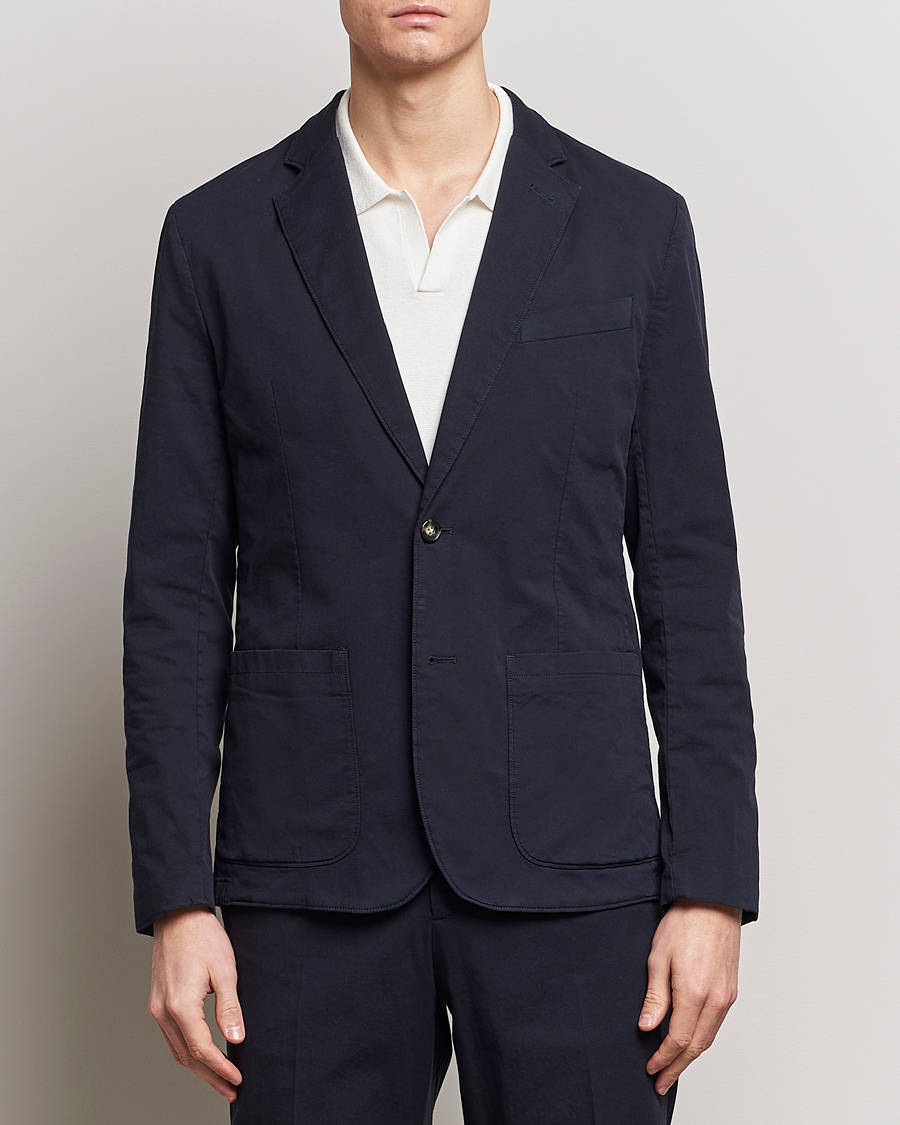 Herre | Tøj | J.Lindeberg | Elton Garment Dyed Cotton Blazer Navy