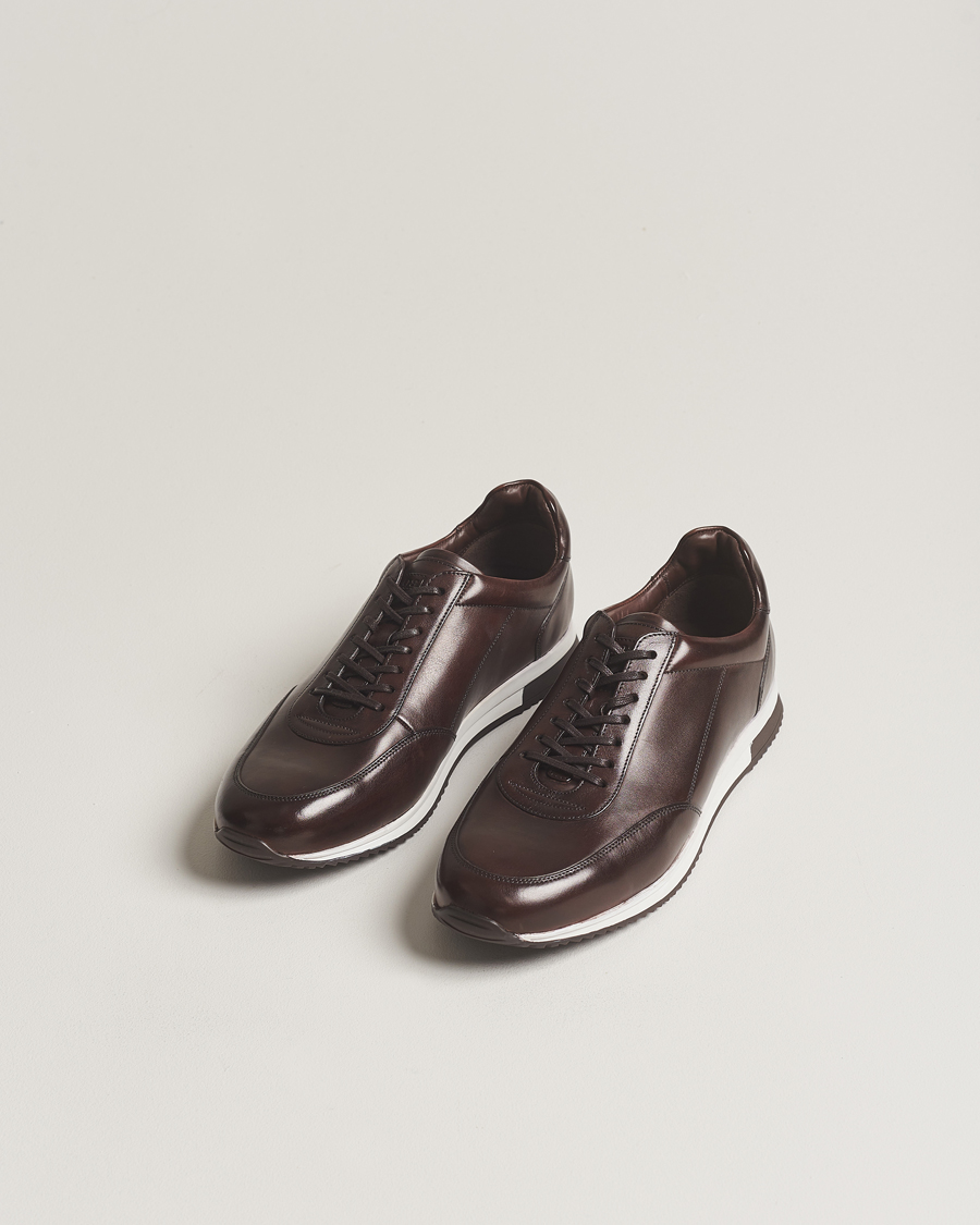 Herre | Sneakers | Loake 1880 | Bannister Leather Running Sneaker Dark Brown