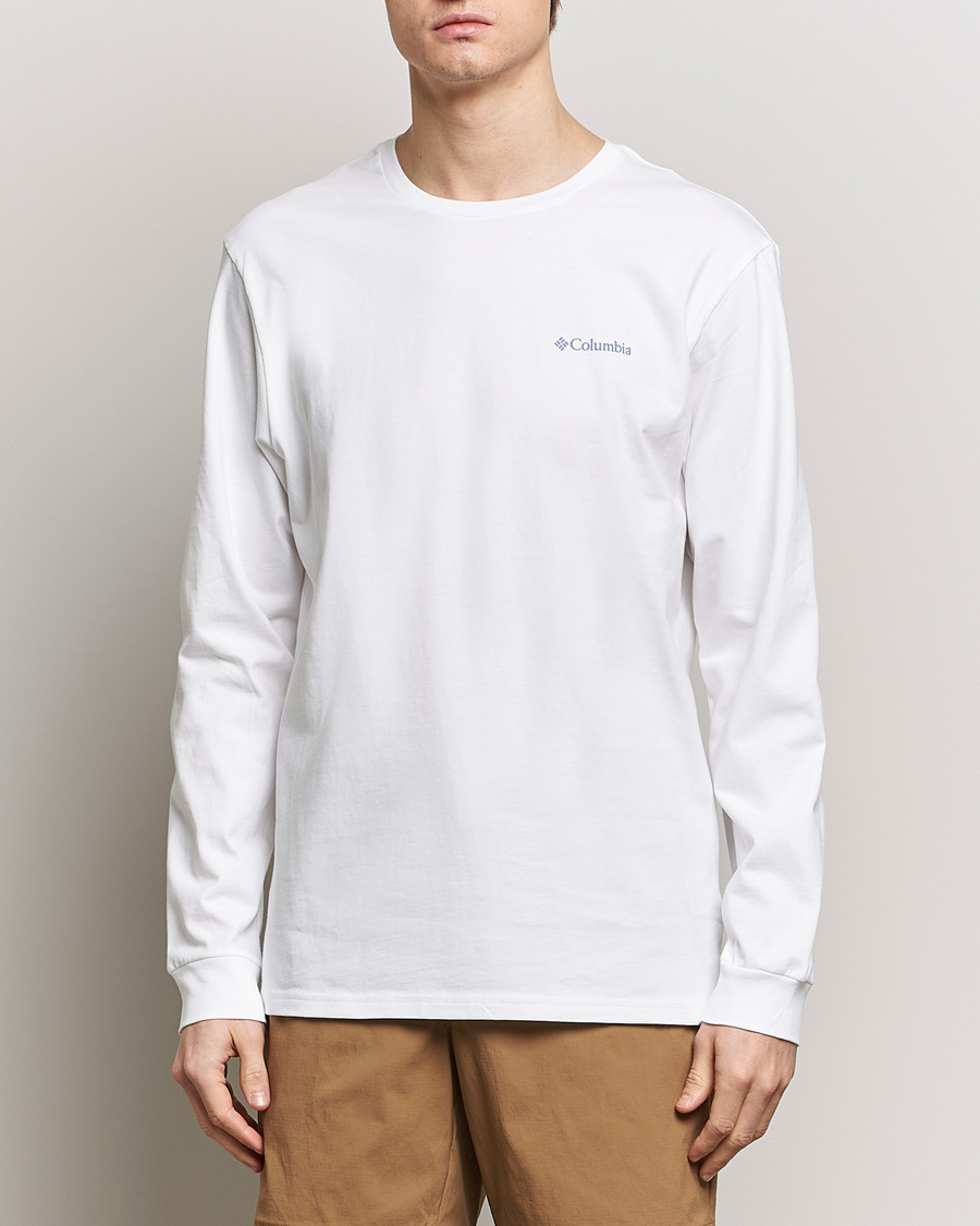 Herre | T-Shirts | Columbia | Explorers Canyon Long Sleeve T-Shirt White