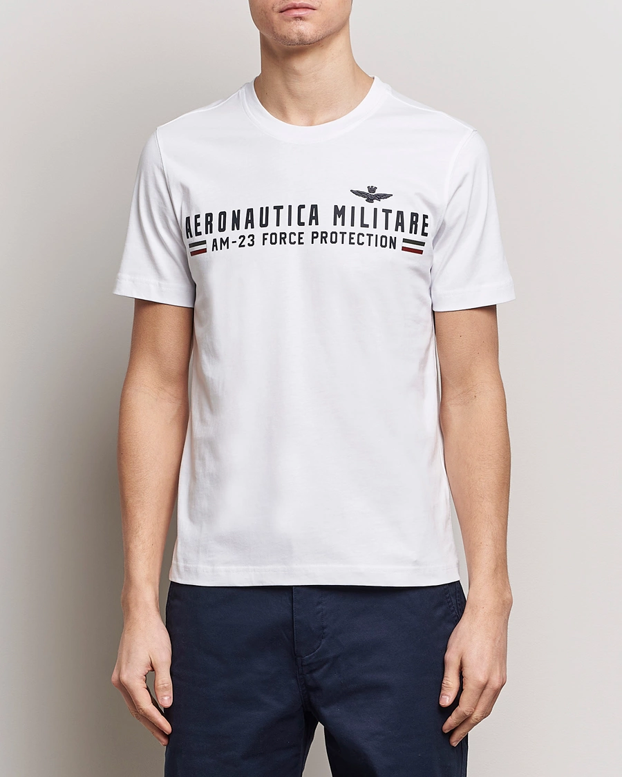 Herre | Aeronautica Militare | Aeronautica Militare | Logo Crew Neck T-Shirt Off White
