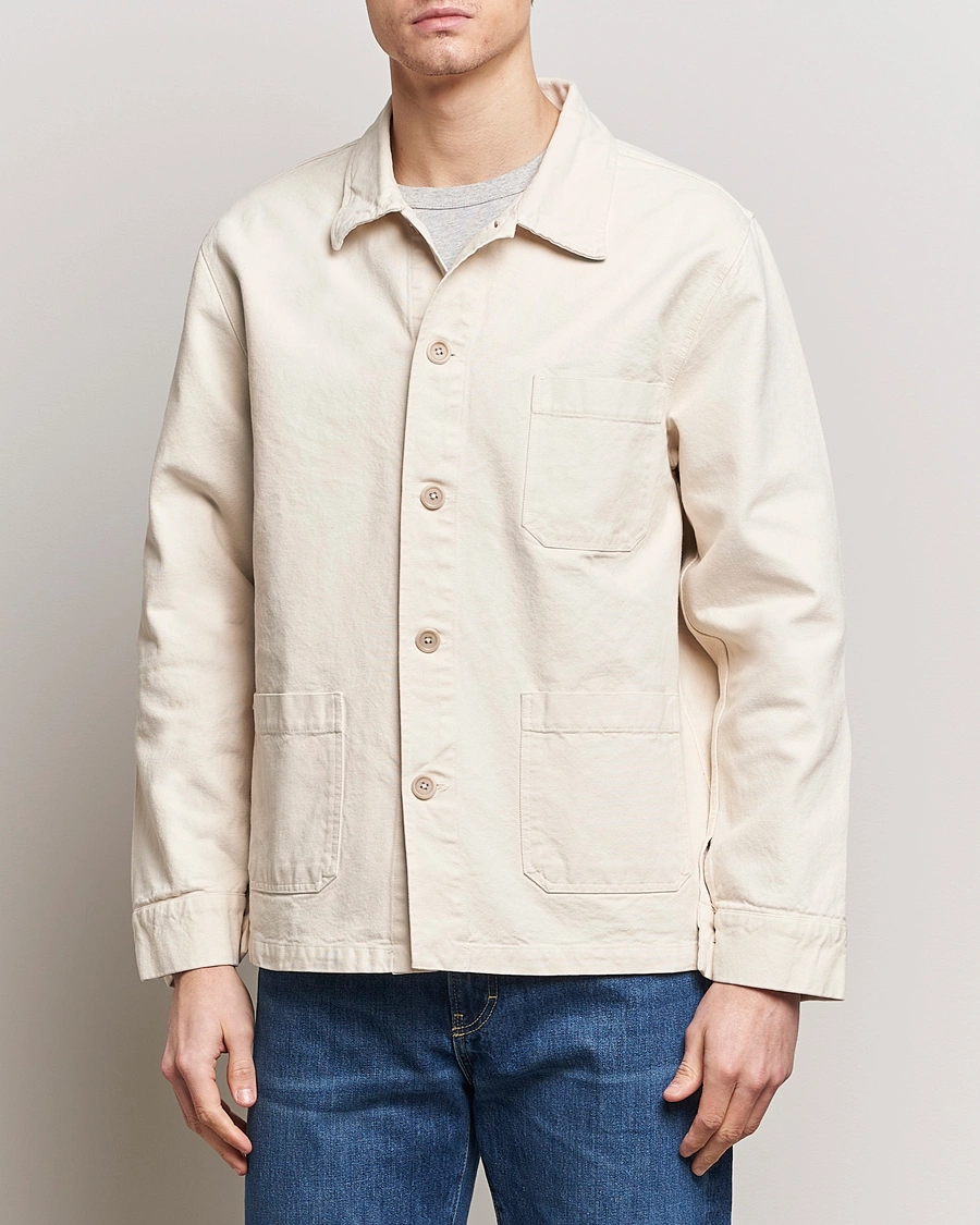 Herre | Overshirts | Colorful Standard | Organic Workwear Jacket Ivory White