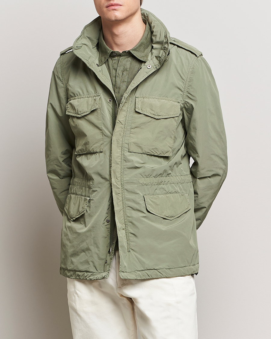 Herre | Field jackets | Aspesi | Giubotto Garment Dyed Field Jacket Sage