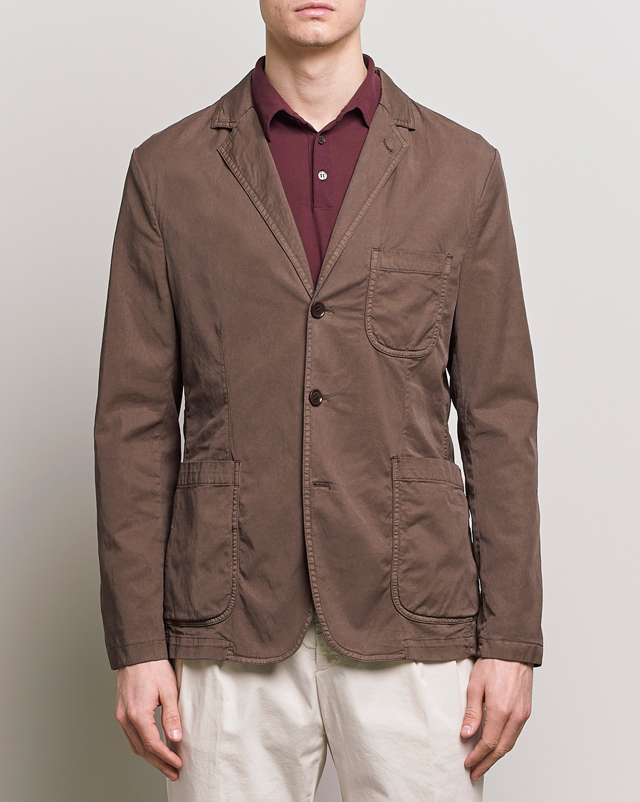 Herre | Blazere & jakker | Aspesi | Samuraki Washed Cotton Blazer Dark Brown