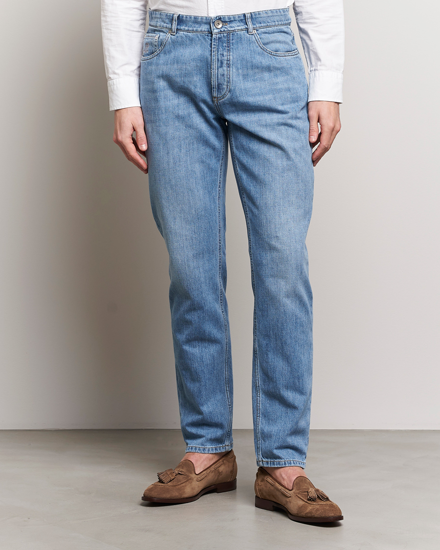 Herre | Tøj | Brunello Cucinelli | Traditional Fit Jeans Blue Wash