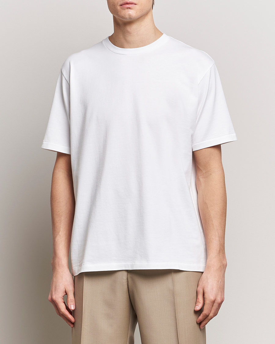 Herre | Hvide t-shirts | Auralee | Luster Plating T-Shirt White