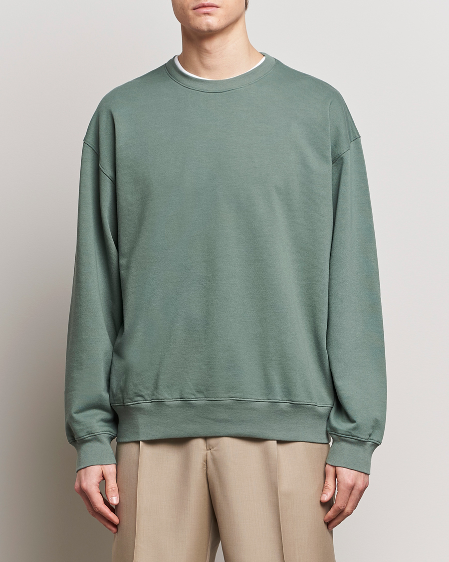 Herre | Tøj | Auralee | Super High Gauze Sweatshirt Dustry Green