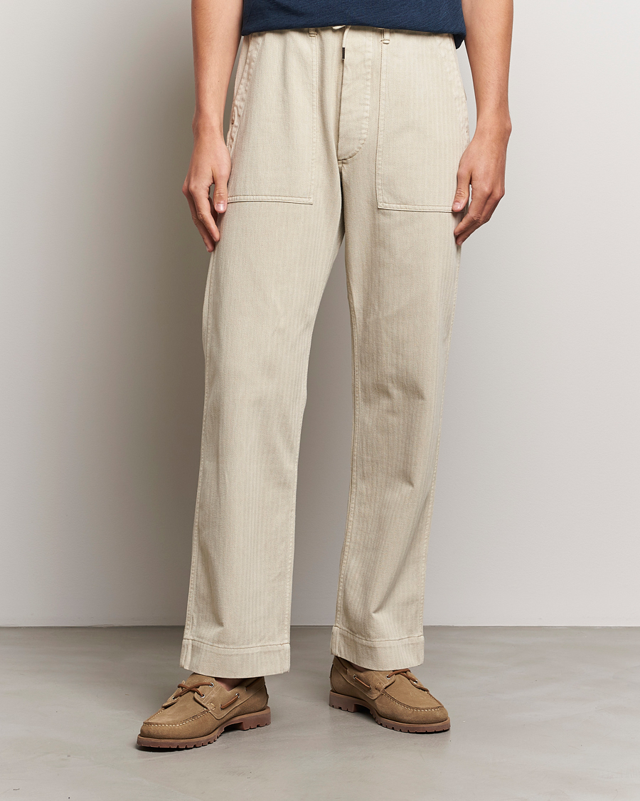Herre | Tøj | RRL | Wilton Herringbone Surplus Pants Off White