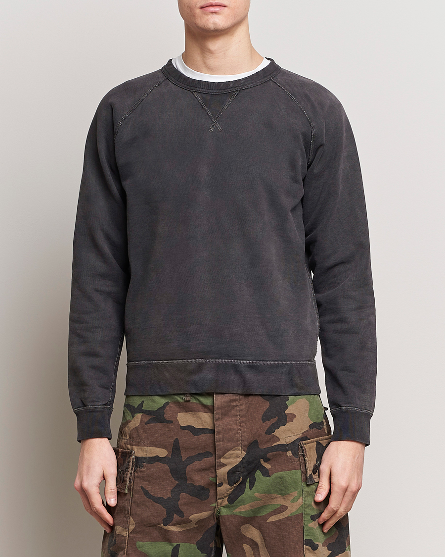 Herre | Tøj | RRL | Raglan Sleeve Sweatshirt Black Indigo