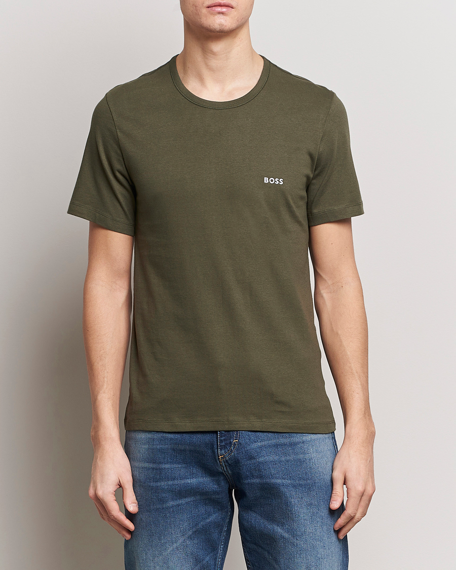 Herre | Sorte t-shirts | BOSS BLACK | 3-Pack Crew Neck T-Shirt Black/Blue/Green