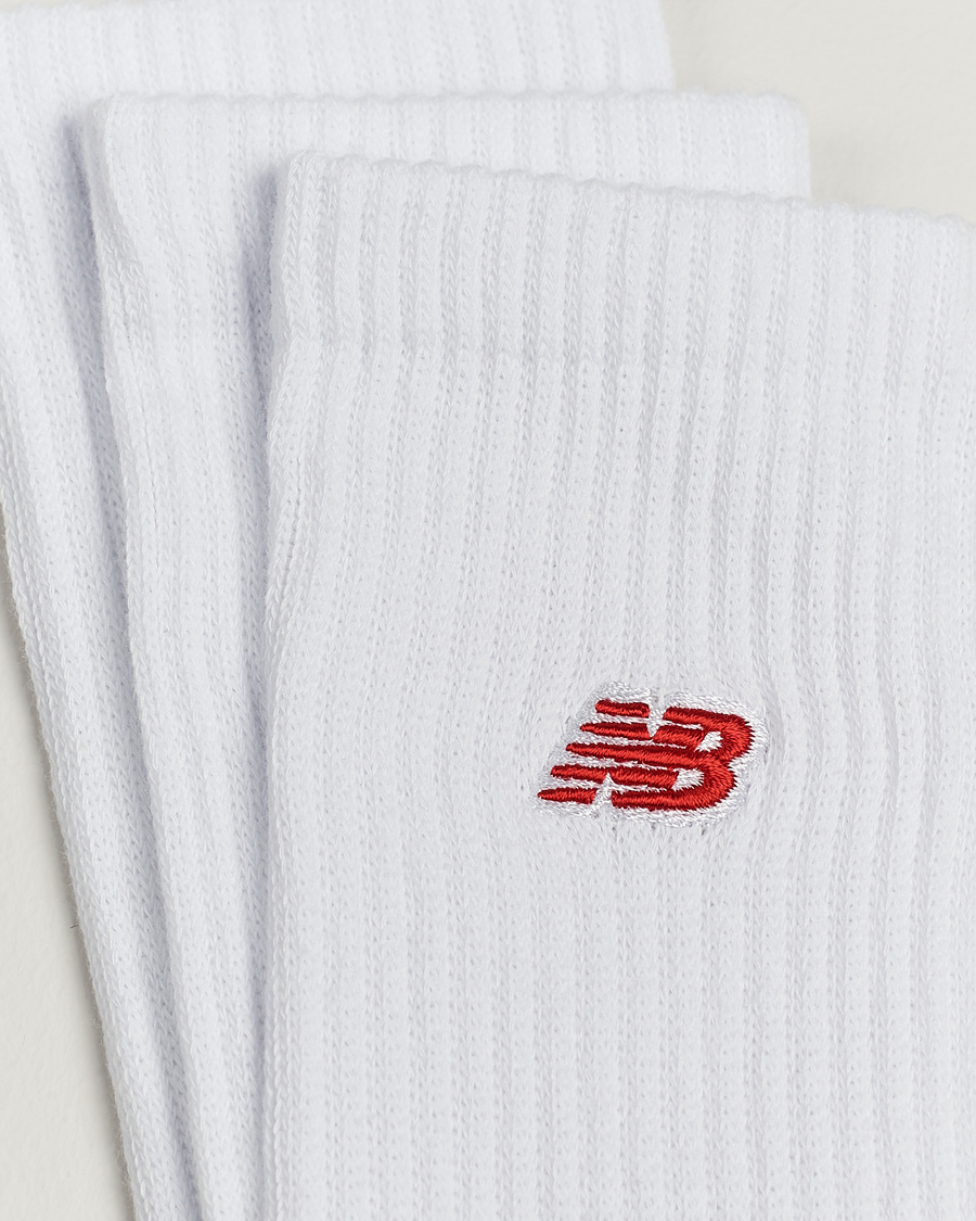 Herre | Undertøj | New Balance | 3-Pack Patch Logo Socks White