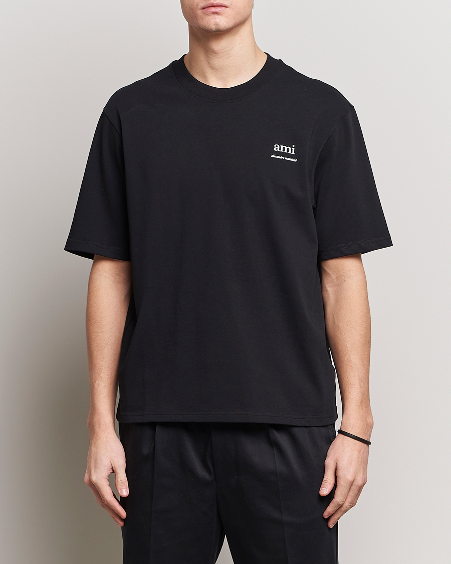Herre | Kortærmede t-shirts | AMI | Logo T-Shirt Black