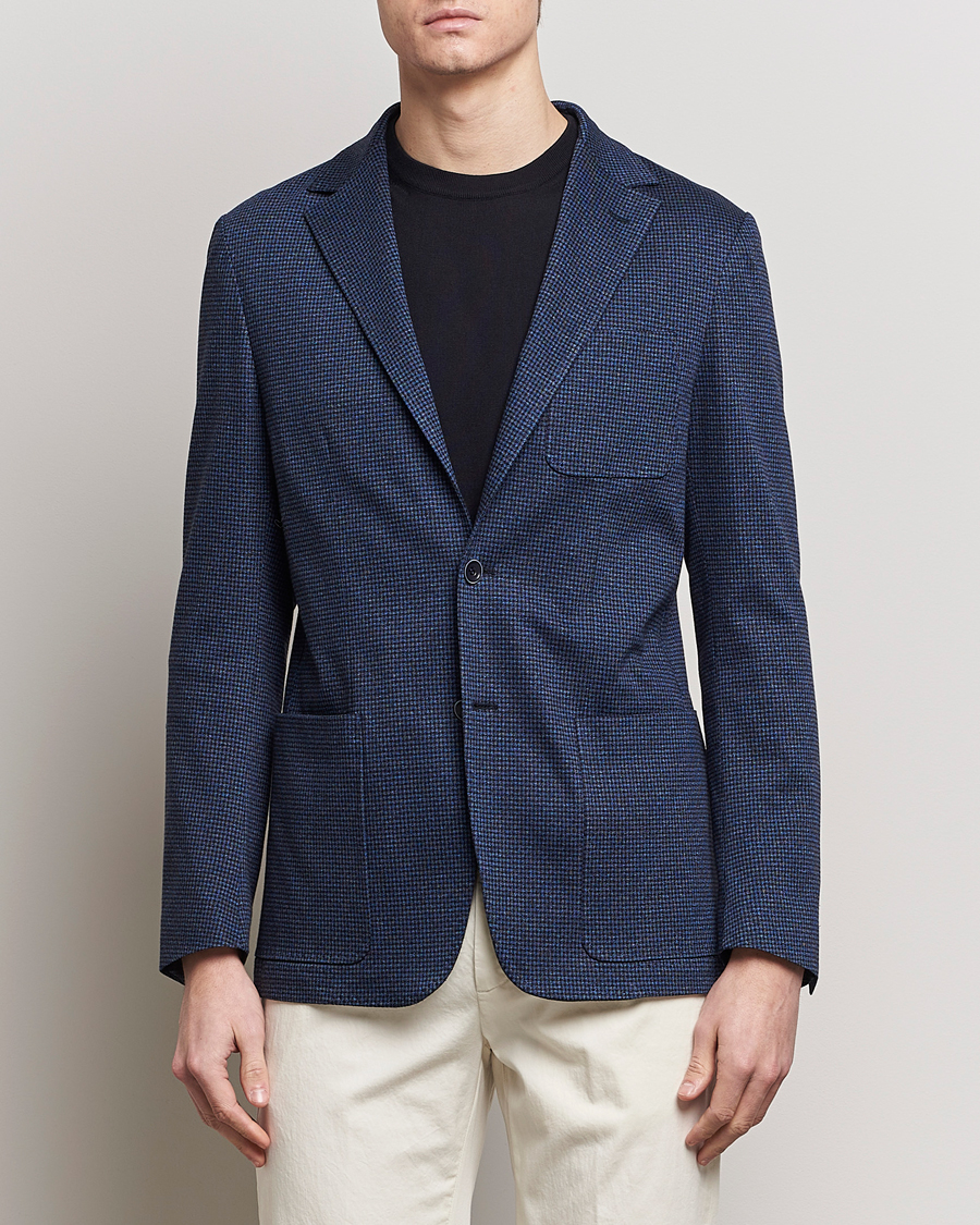 Herre | Blazere & jakker | Canali | Micro Check Jersey Blazer Navy