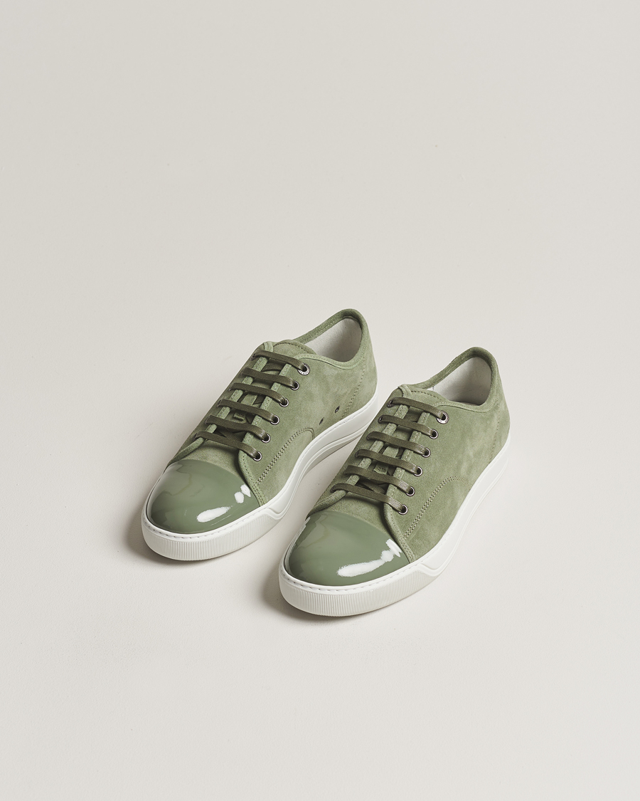 Herre | Sko | Lanvin | Patent Cap Toe Sneaker Green