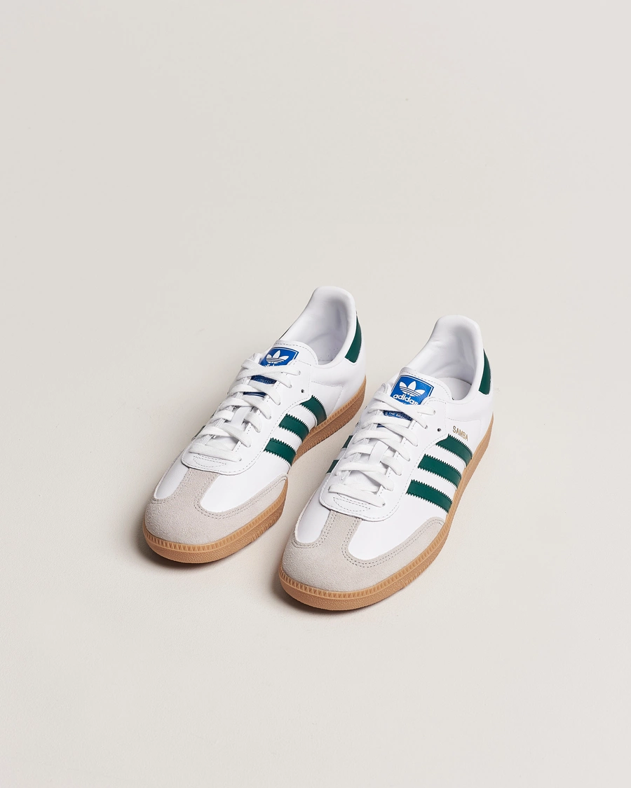 Herre | Sko i ruskind | adidas Originals | Samba OG Sneaker White/Green