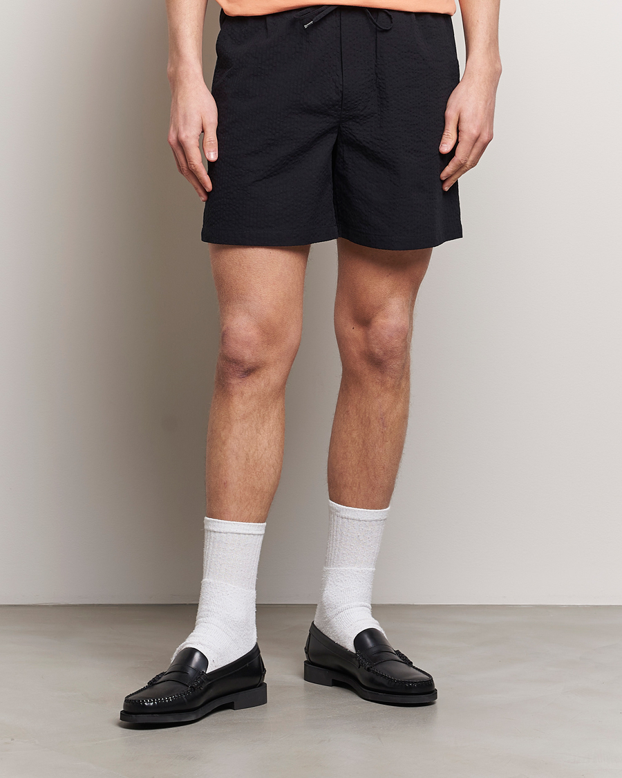Herre | Tøj | LES DEUX | Patrick Seersucker Shorts Black