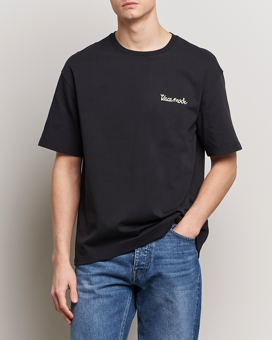 Herre | Tøj | Samsøe Samsøe | Savaca Printed Crew Neck T-Shirt Black