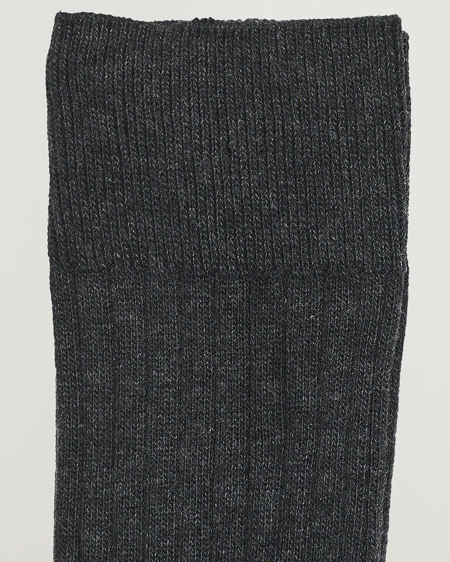 Herre | Strømper | Amanda Christensen | 6-Pack True Cotton Ribbed Socks Antracite Melange