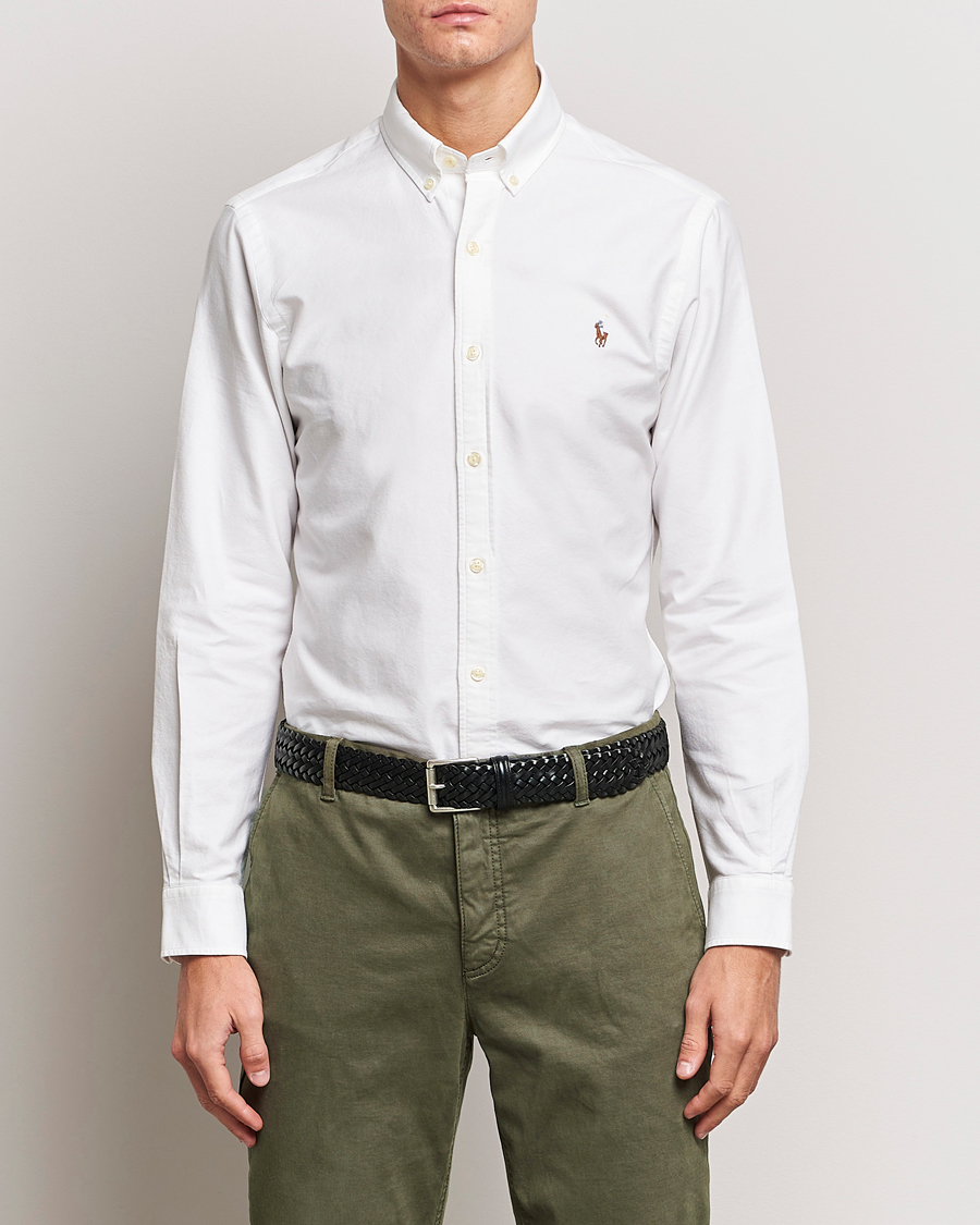 Herre | Tøj | Polo Ralph Lauren | 2-Pack Slim Fit Shirt Oxford White/Stripes Blue