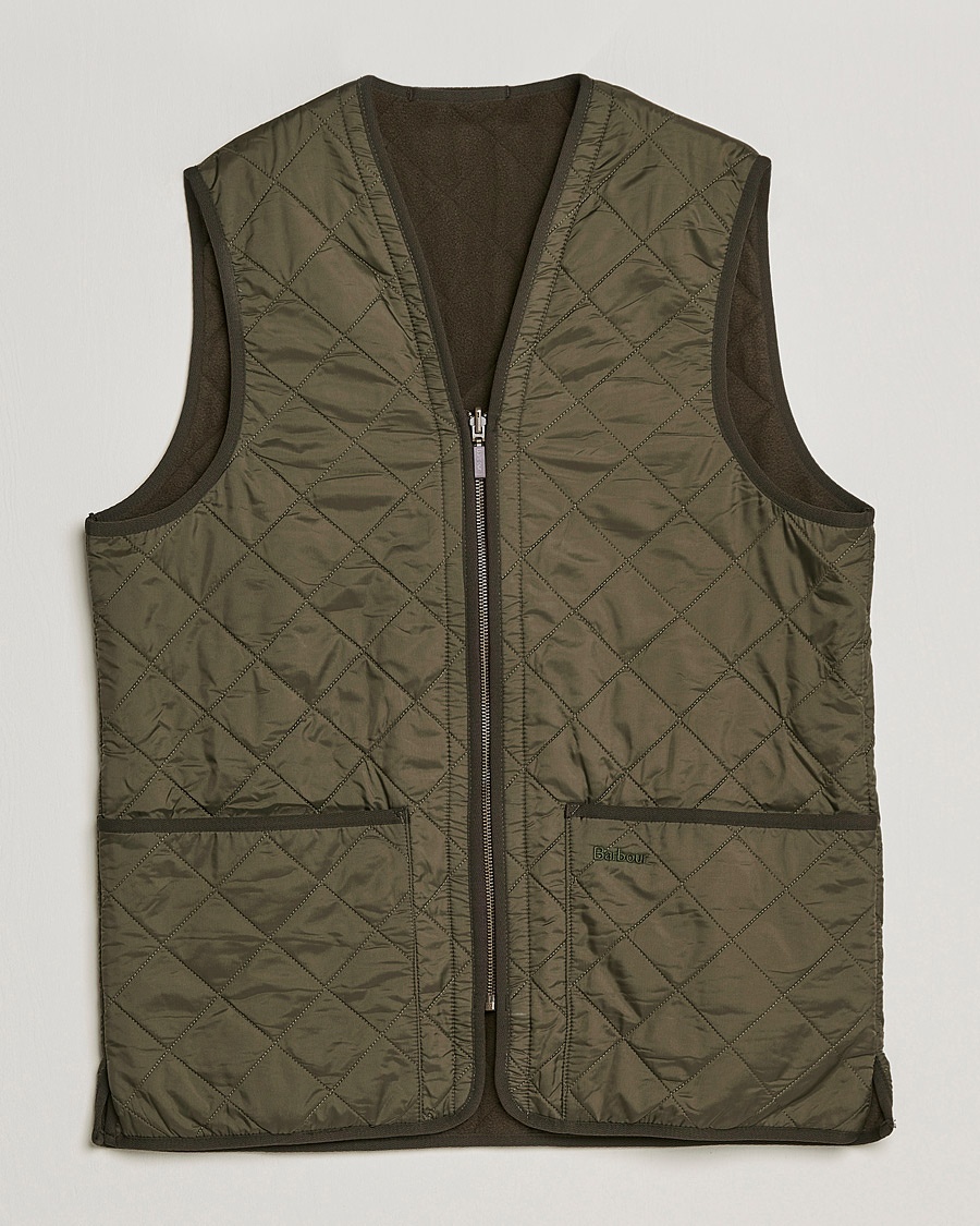 Barbour Lifestyle Quilt Waistcoat/Zip-In Liner Olive – Grøn