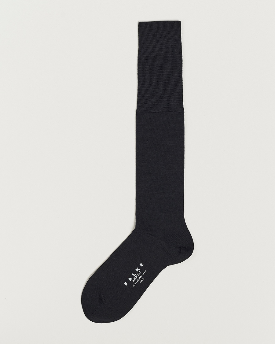 Falke Airport Knee Socks Black – Sort