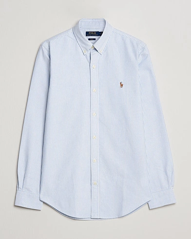 Herre | World of Ralph Lauren | Polo Ralph Lauren | Slim Fit Shirt Oxford Stripes Blue