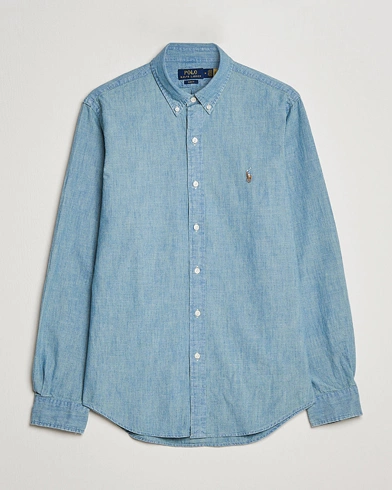 Herre | Preppy Authentic | Polo Ralph Lauren | Slim Fit Chambray Shirt Washed