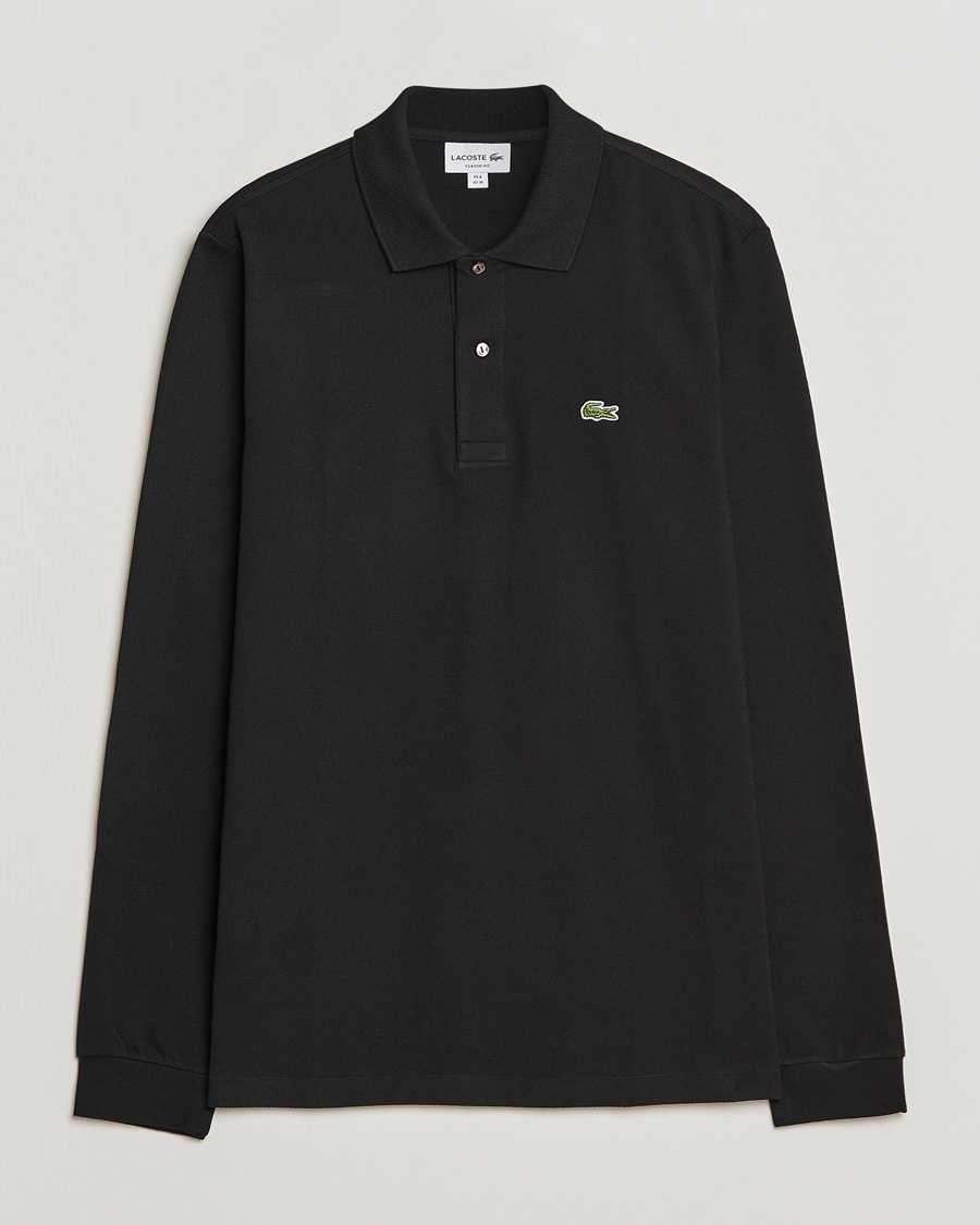 Lacoste Original Long Sleeve Polo Piké Black – Sort