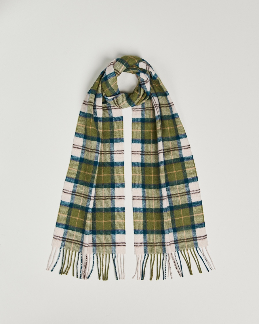 Barbour Lifestyle Tartan Lambswool Scarf Ancient – Grøn