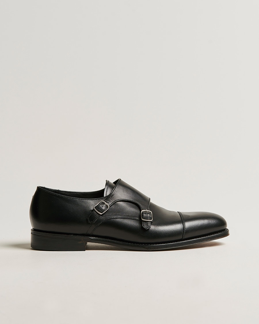 Loake 1880 Cannon Monkstrap Black Calf – Sort