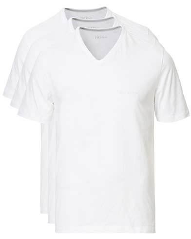 Herre | Svar på søgning | BOSS | 3-Pack V-Neck T-Shirt White