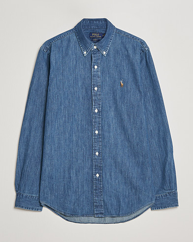 Herre | Denimskjorter | Polo Ralph Lauren | Custom Fit Shirt Denim Dark Wash
