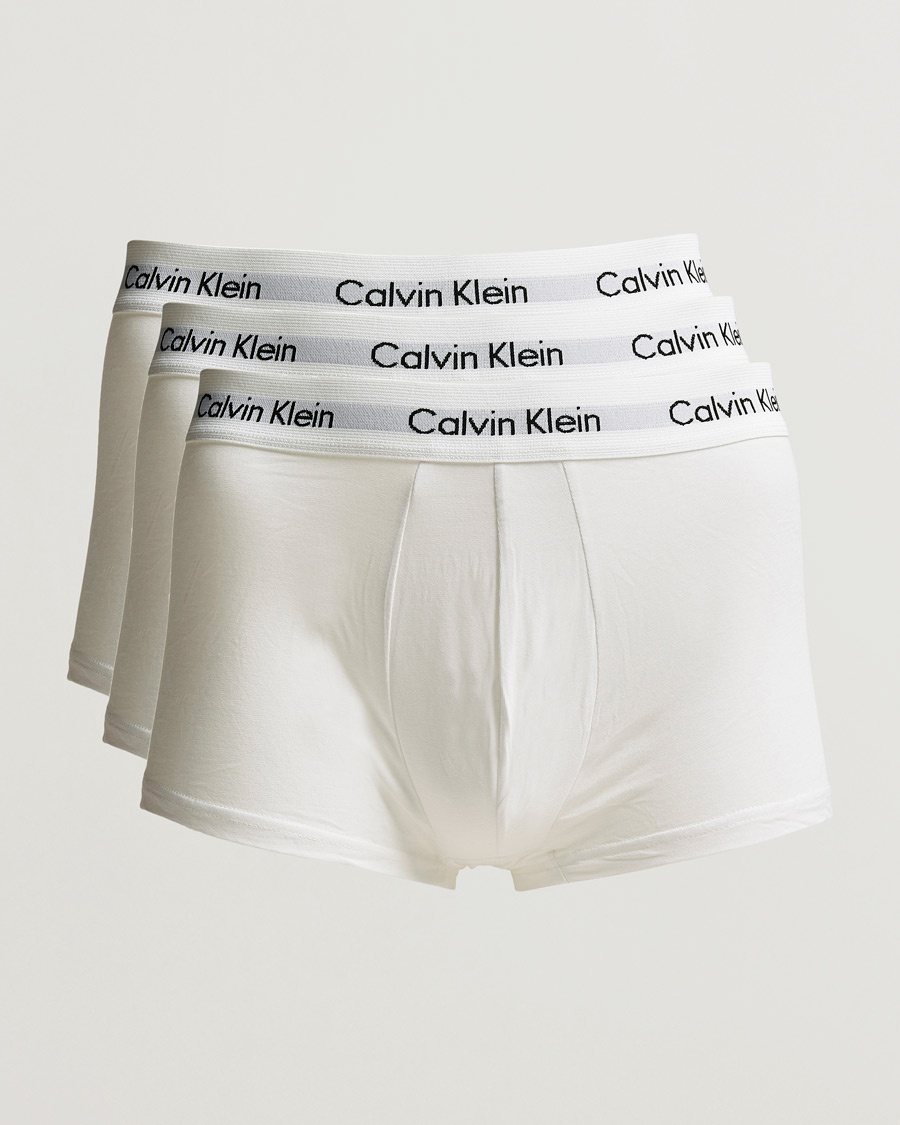 Calvin Klein Cotton Stretch Low Rise Trunk 3-pack White – Hvid